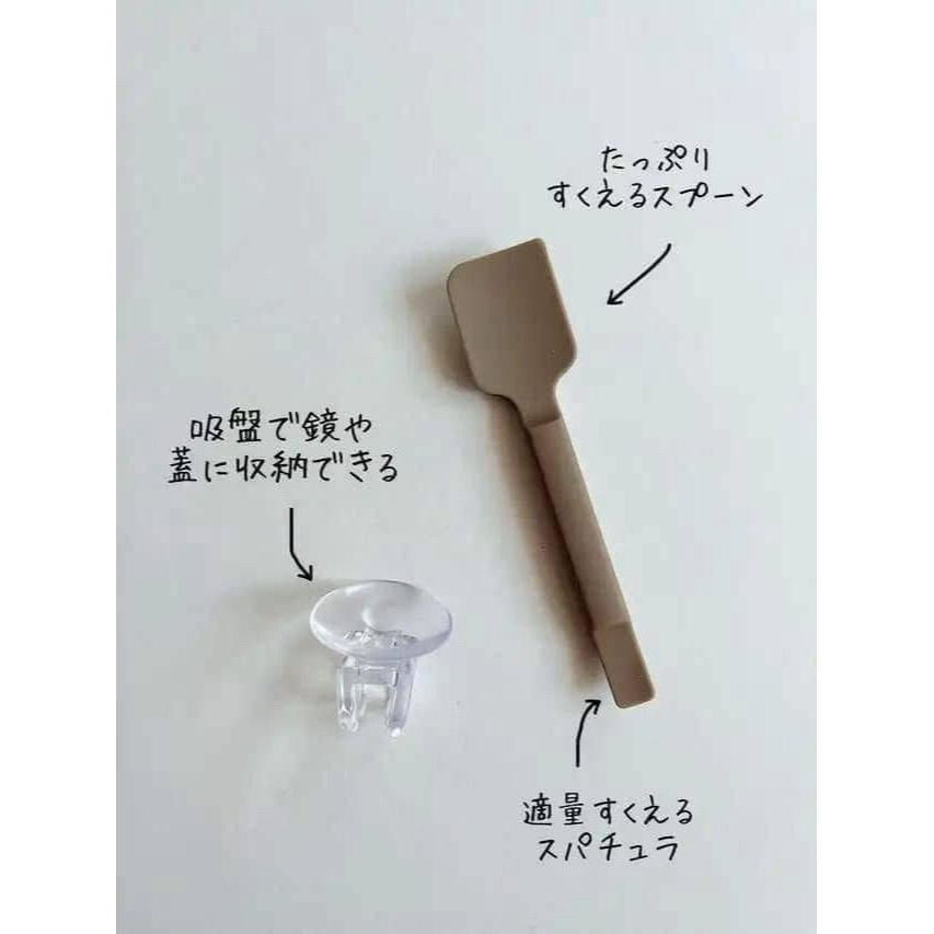 ♥微小市集∞♥現貨/日本大創 矽膠挖勺 MORE Be. 矽膠小勺＆刮勺組 長柄多功能挖勺 面膜專用夾 美容工具-細節圖4