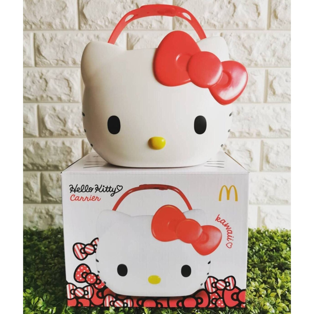 ♥微小市集∞♥現貨/泰國麥當勞 x Hello Kitty 車用置物提籃 野餐籃 凱蒂貓-細節圖2