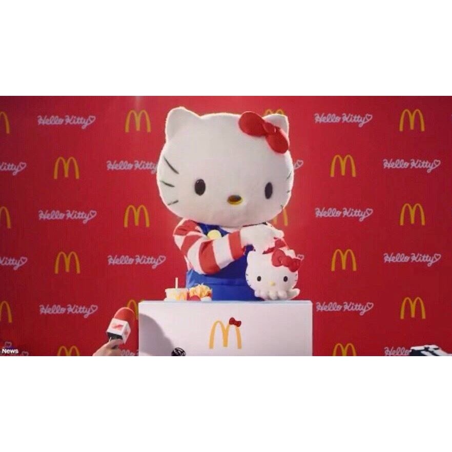 ♥微小市集∞♥現貨/泰國麥當勞 x Hello Kitty 車用置物提籃 野餐籃 凱蒂貓-細節圖3