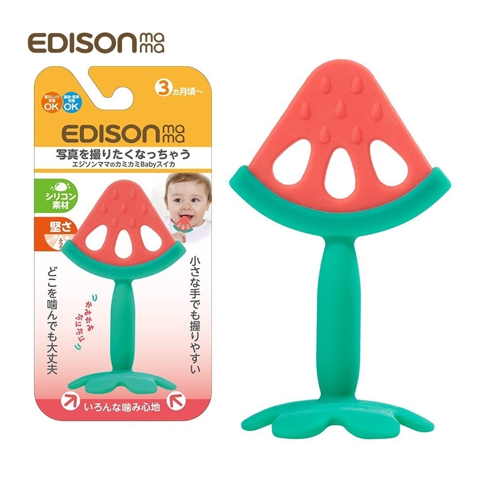 日本 EDISON mama 嬰幼兒 趣味 水果造型 潔牙器 固齒器  (3個月以上)-規格圖5