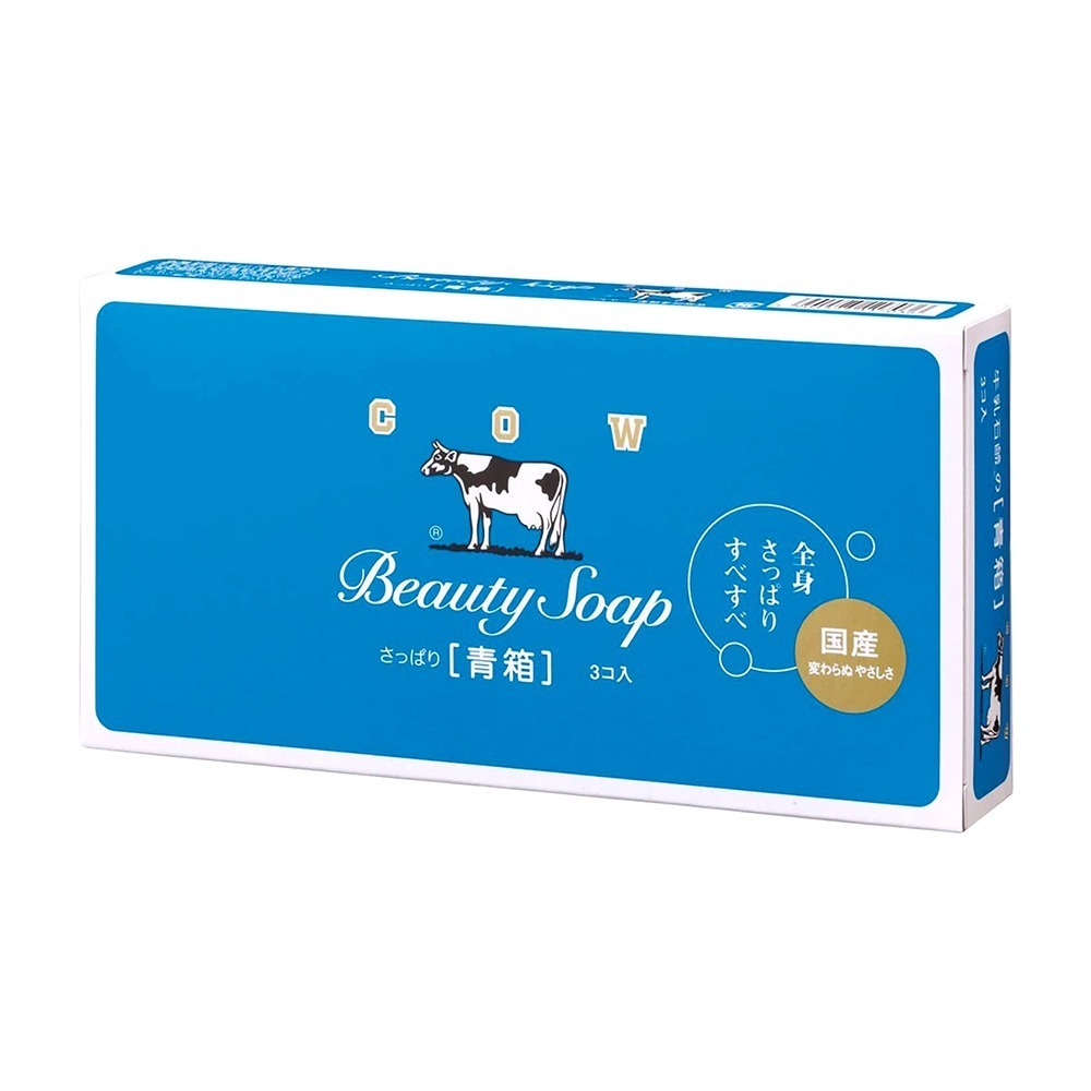 日本 牛乳石鹼 COW 牛乳香皂 3入裝 茉莉清爽／玫瑰滋潤 紅盒香皂／藍盒香皂 赤箱／青箱-規格圖9