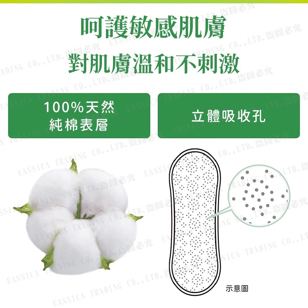 日本 小林製藥 100%純棉 衛生護墊 56枚入-細節圖2