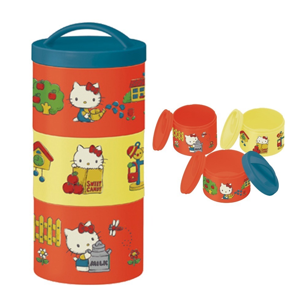 日本 SKATER 兒童 多層 雙層/三層 便當盒 KITTY 多款任選 350ml起-規格圖9