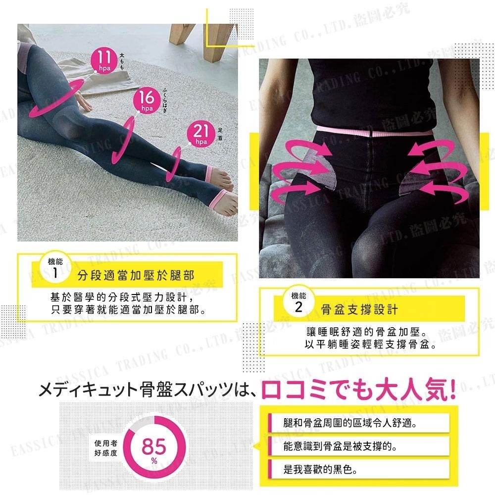日本原裝 QttO 睡眠專用 美腿襪 襪子 提臀機能 骨盆提臀機能 腳跟褲襪型 多款任選-細節圖8