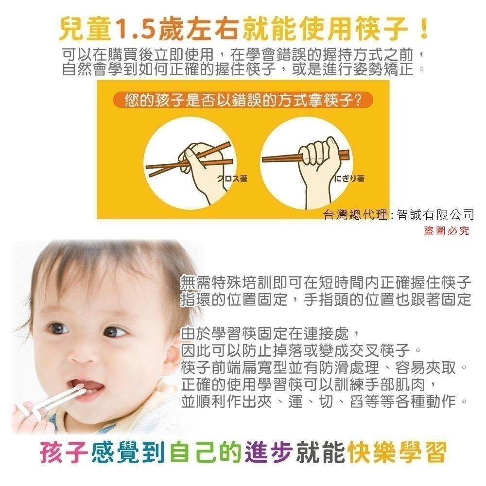 日本 EDISON mama 動物款 學習筷 適1.5歲起 小熊/小貓/小狗-細節圖4