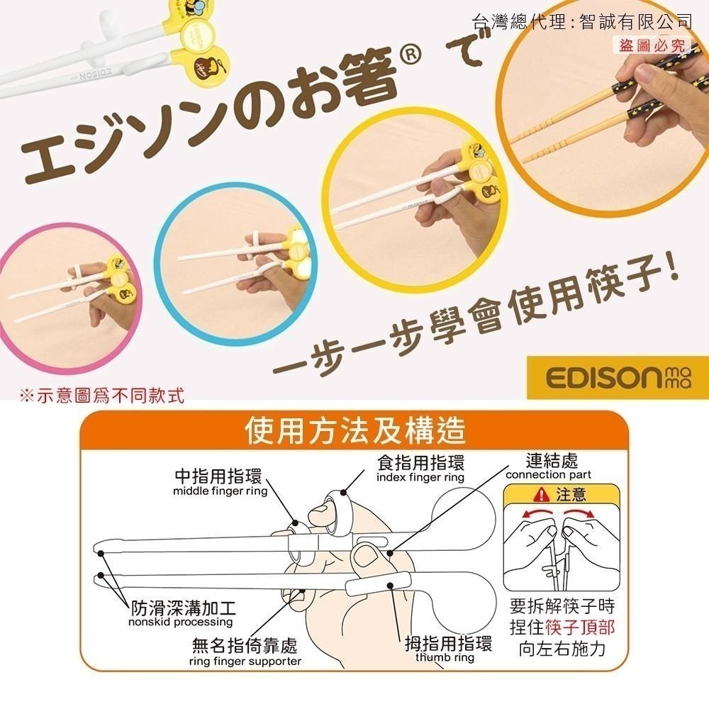日本 EDISON mama 米飛兔 miffy 學習筷 適1.5歲起 右手/左手-細節圖3