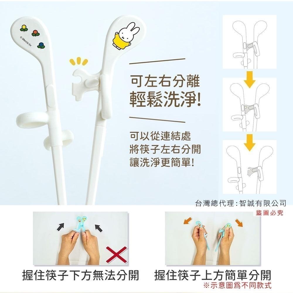 日本 EDISON mama 米飛兔 miffy 學習筷 適1.5歲起 右手/左手-細節圖7