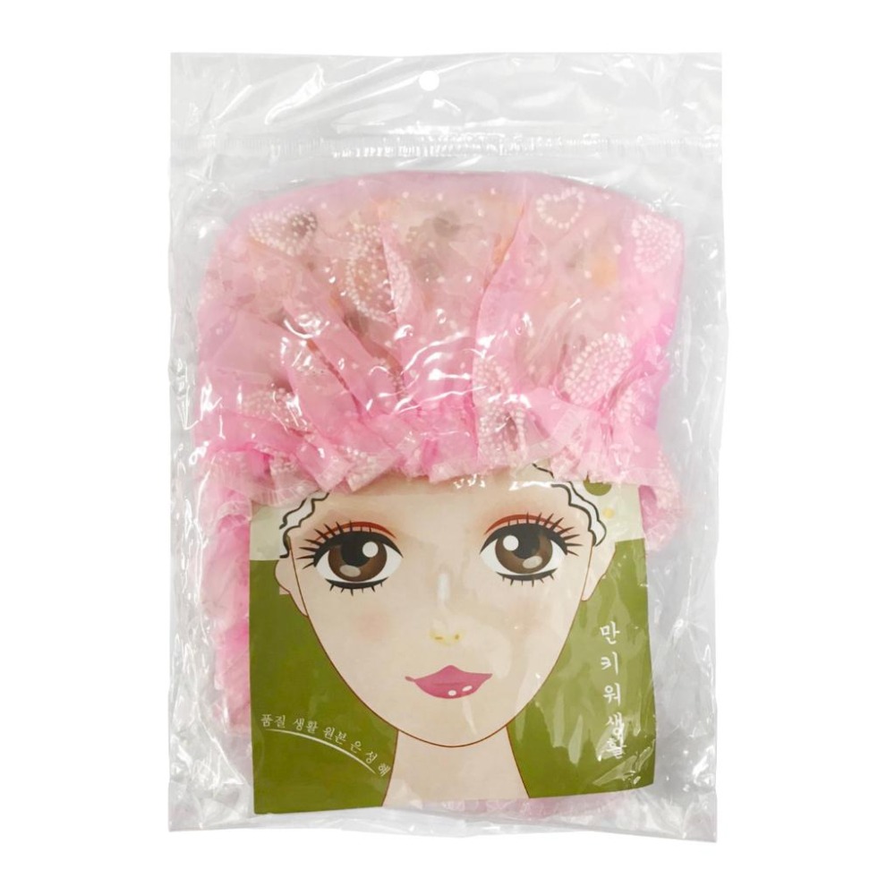 台灣現貨 雙層防水浴帽 浴帽 防水 護髮/泡澡用 包頭髮 洗澡浴帽 可重複使用 隨機色-細節圖3