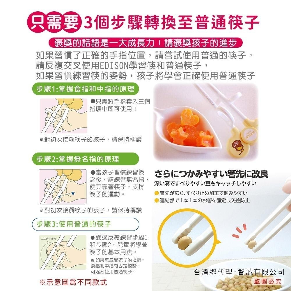 日本 EDISON mama 米奇 米妮 小熊維尼 3D學習筷 (適2歲~入園前)-細節圖6