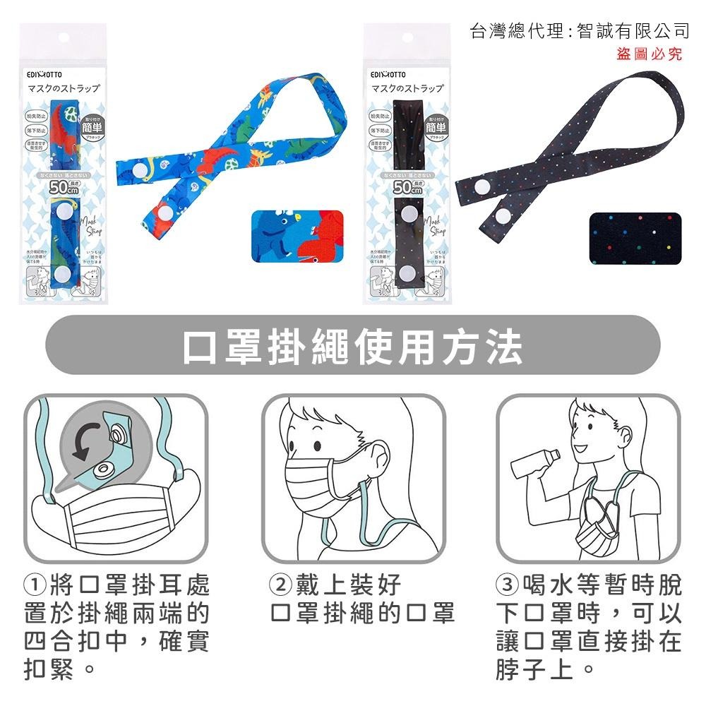 日本原裝 EDIMOTTO 口罩掛繩 恐龍 水果 點點 多款任選 大人小孩皆可用-細節圖5