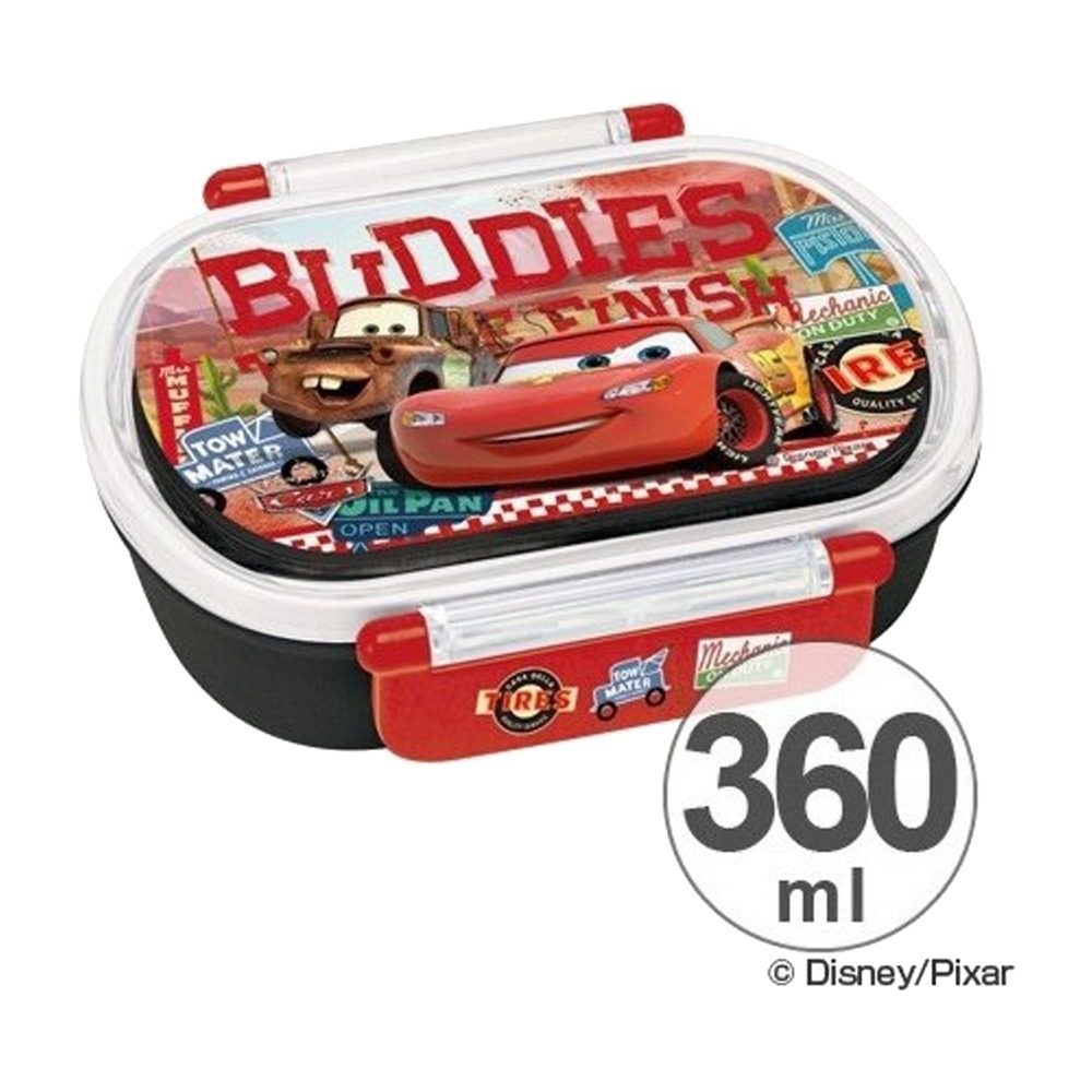 日本 SKATER  兒童 迪士尼 卡通 雙扣 方型 便當盒 多款任選 360ml起-規格圖9