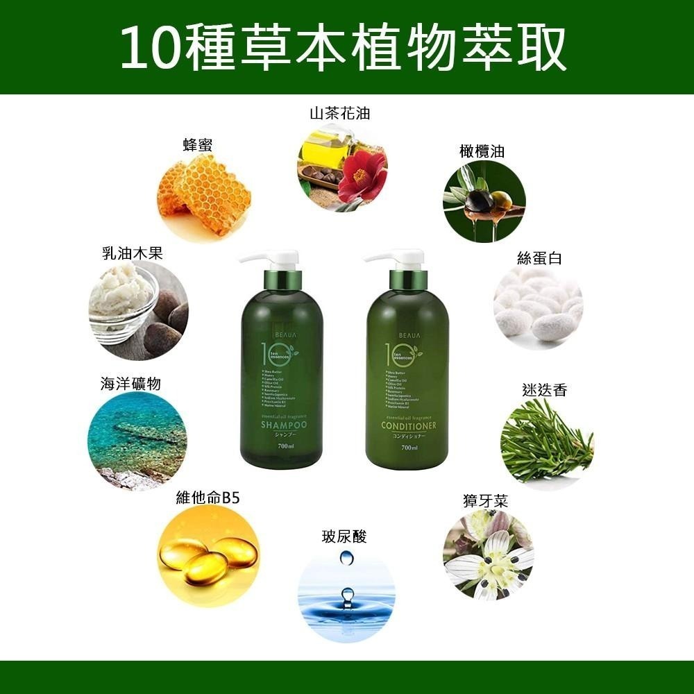 日本 KUMANO 熊野油脂 草本植物萃取 植物精油 頭皮護裡 洗髮 潤髮 二合一 700ml-細節圖8