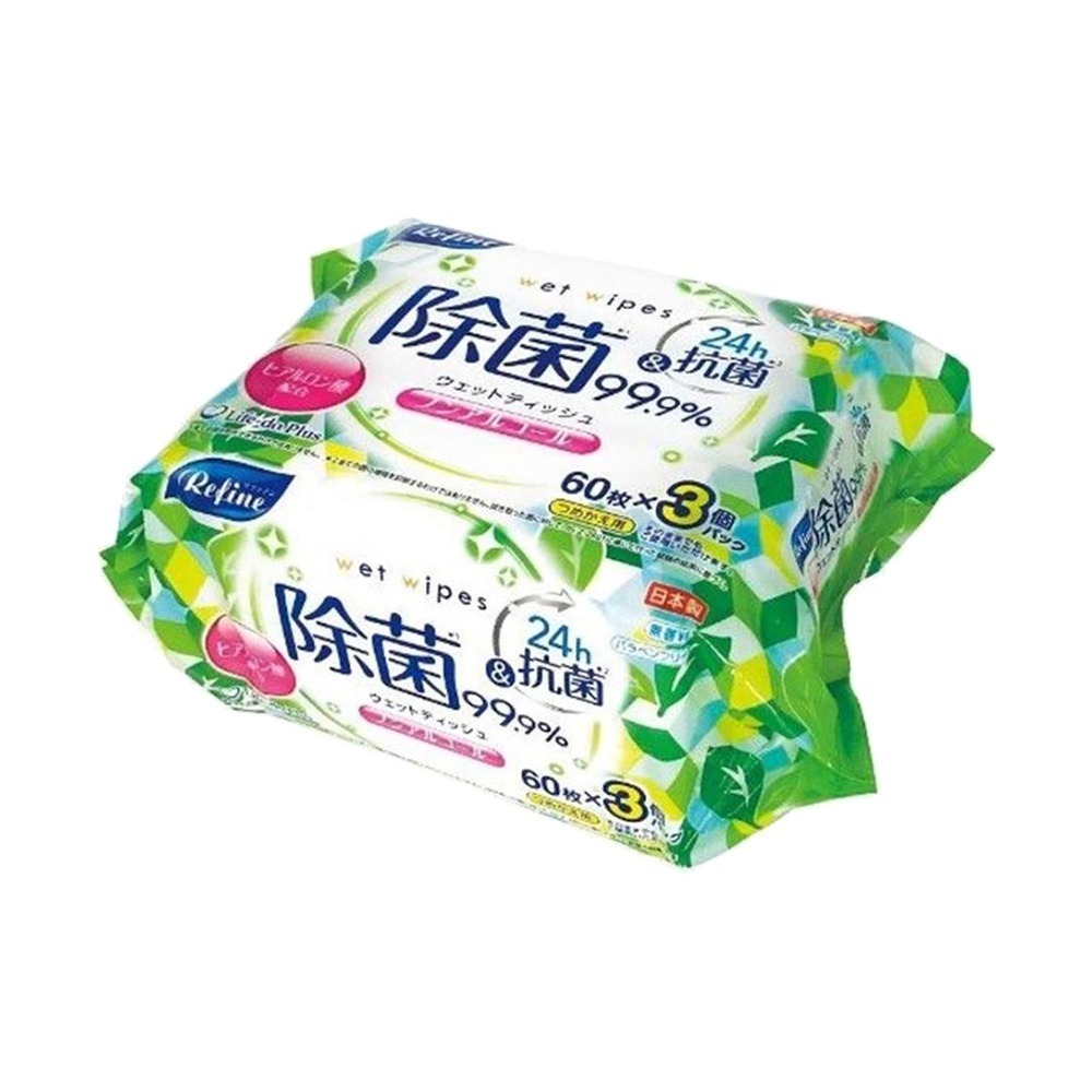 日本 Life-do.Plus 攜帶式 抗菌 濕紙巾 柔濕巾 60枚入x3包 不含酒精 多款可選-規格圖8