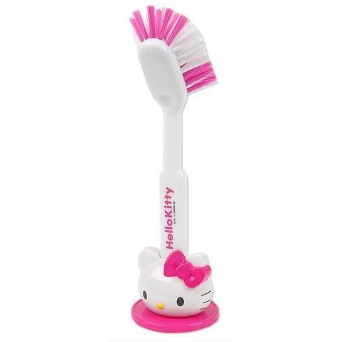日本 SKATER 清潔刷 Hello Kitty 米奇 長刷 短刷 泡綿刷 附底座 清潔鍋具 碗盤 杯子-細節圖4