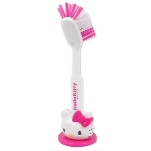 日本 SKATER 清潔刷 Hello Kitty 米奇 長刷 短刷 泡綿刷 附底座 清潔鍋具 碗盤 杯子-規格圖8