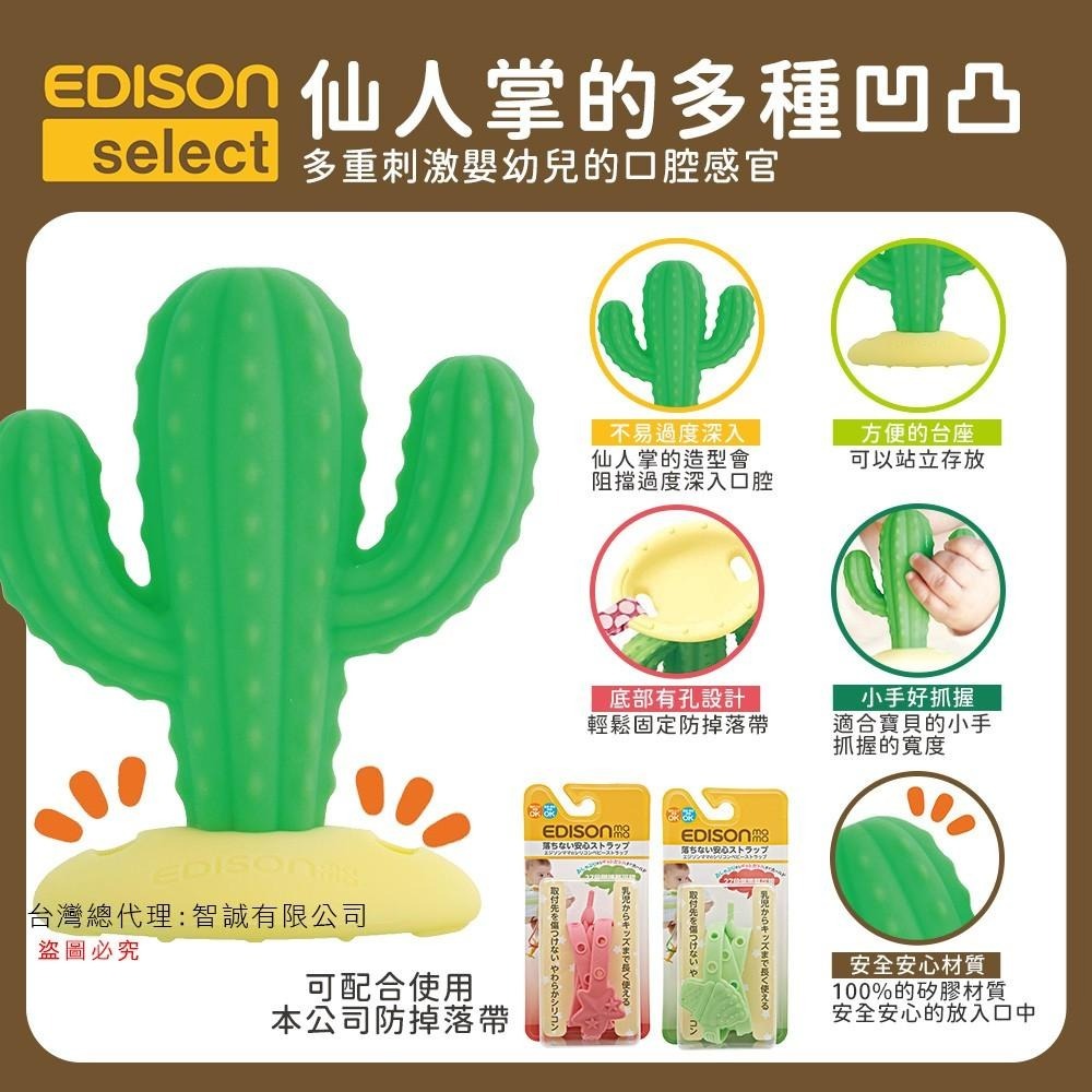 日本 EDISON mama 趣味 3D潔牙器 固齒器 嬰幼兒趣味 仙人掌 西瓜 吐司 多款任選-細節圖2