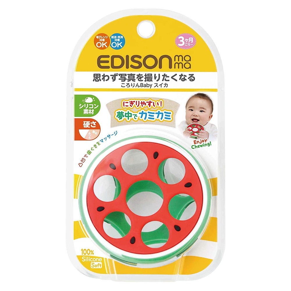 日本 EDISON mama 趣味 3D潔牙器 固齒器 嬰幼兒趣味 仙人掌 西瓜 吐司 多款任選-規格圖9