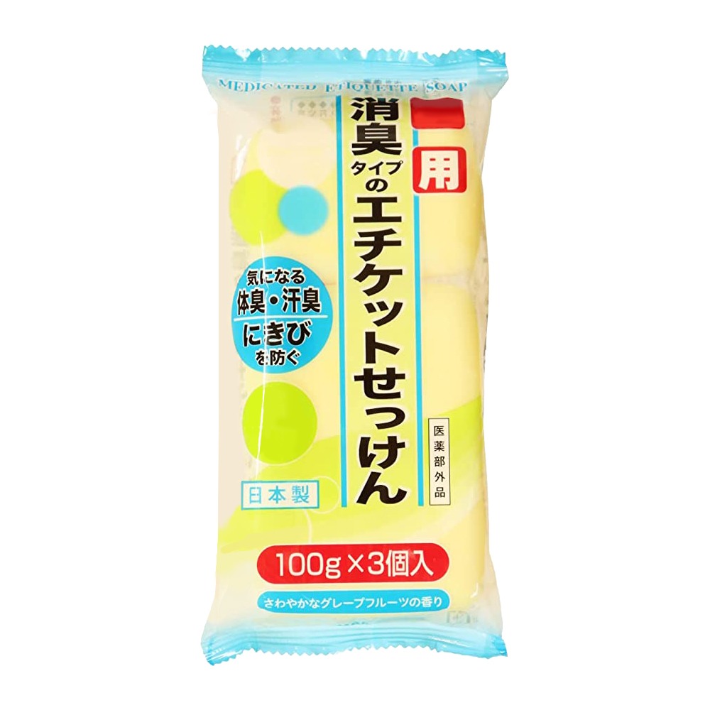 日本原裝 MAX 去味 消臭 潔淨芳香 沐浴皂 (100g x 3入)-規格圖5