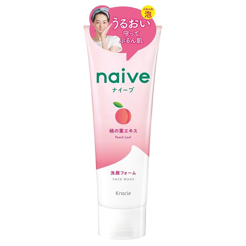 日本 Kracie 葵緹亞 Naive 植物性洗面乳 130g【桃葉、茶葉、柚子】-規格圖9