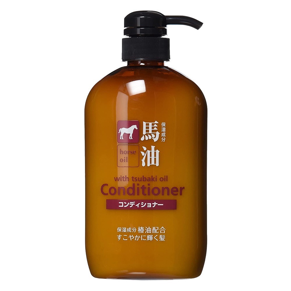 日本 KUMANO 熊野油脂 馬油 無矽靈 洗髮精 / 潤髮乳 / 沐浴乳 600ml-規格圖2