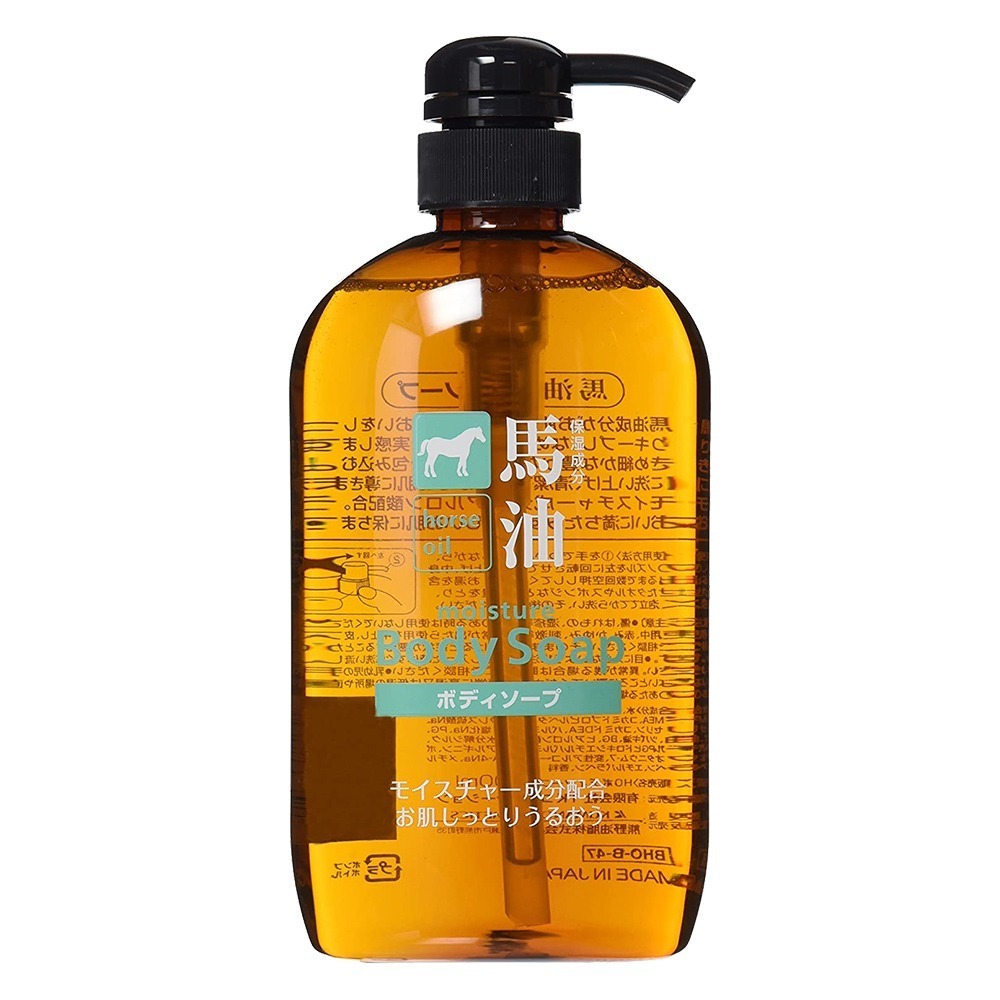 日本 KUMANO 熊野油脂 馬油 無矽靈 洗髮精 / 潤髮乳 / 沐浴乳 600ml-規格圖2