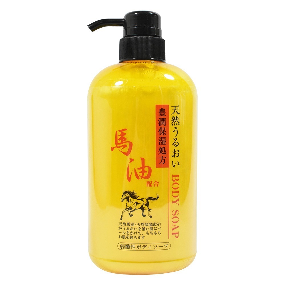 日本 KUMANO 熊野油脂 馬油 無矽靈 洗髮精 / 潤髮乳 / 沐浴乳 600ml-規格圖2