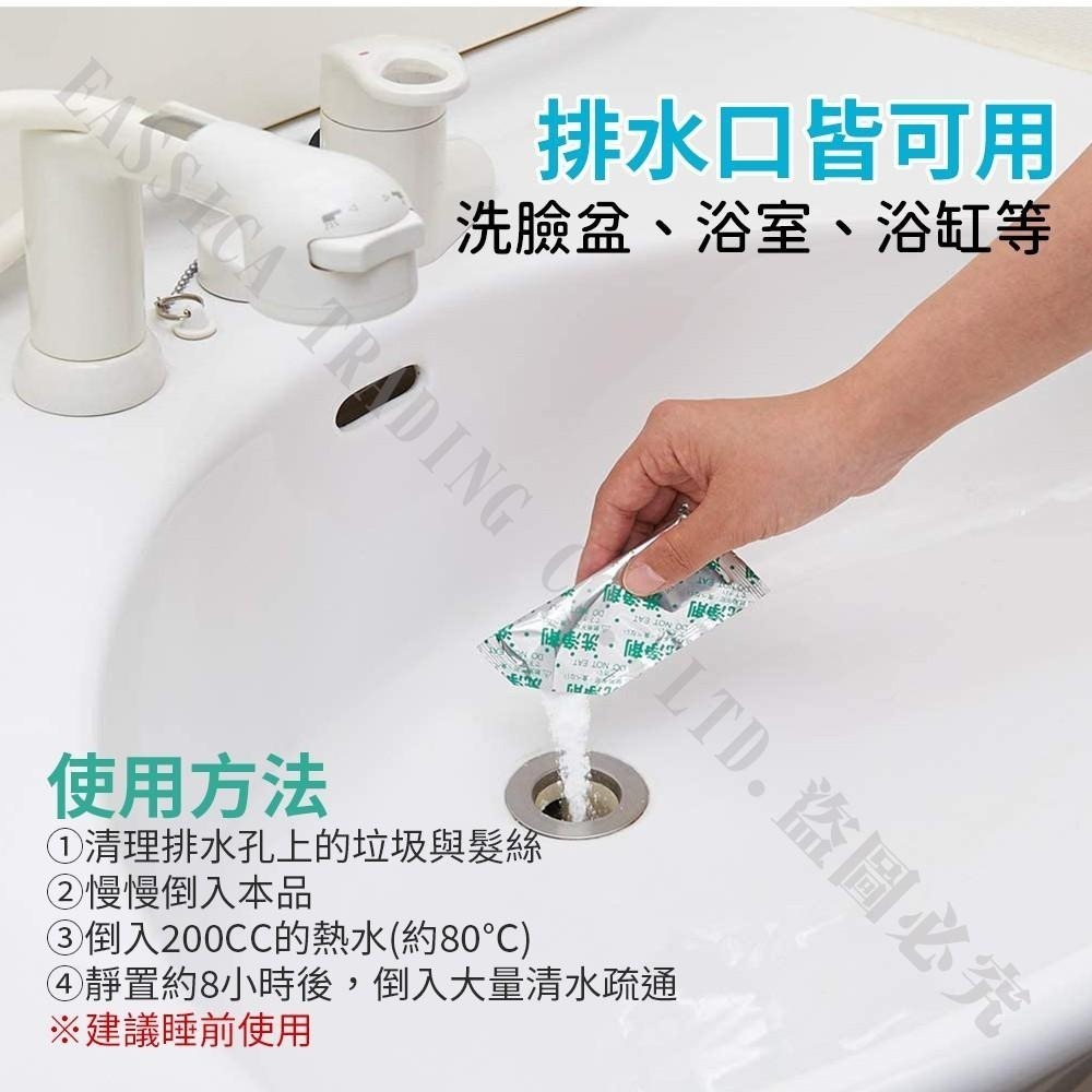 日本熱賣 BenlyYOU 排水管毛髮積污分解清潔劑20g x 2入-細節圖4