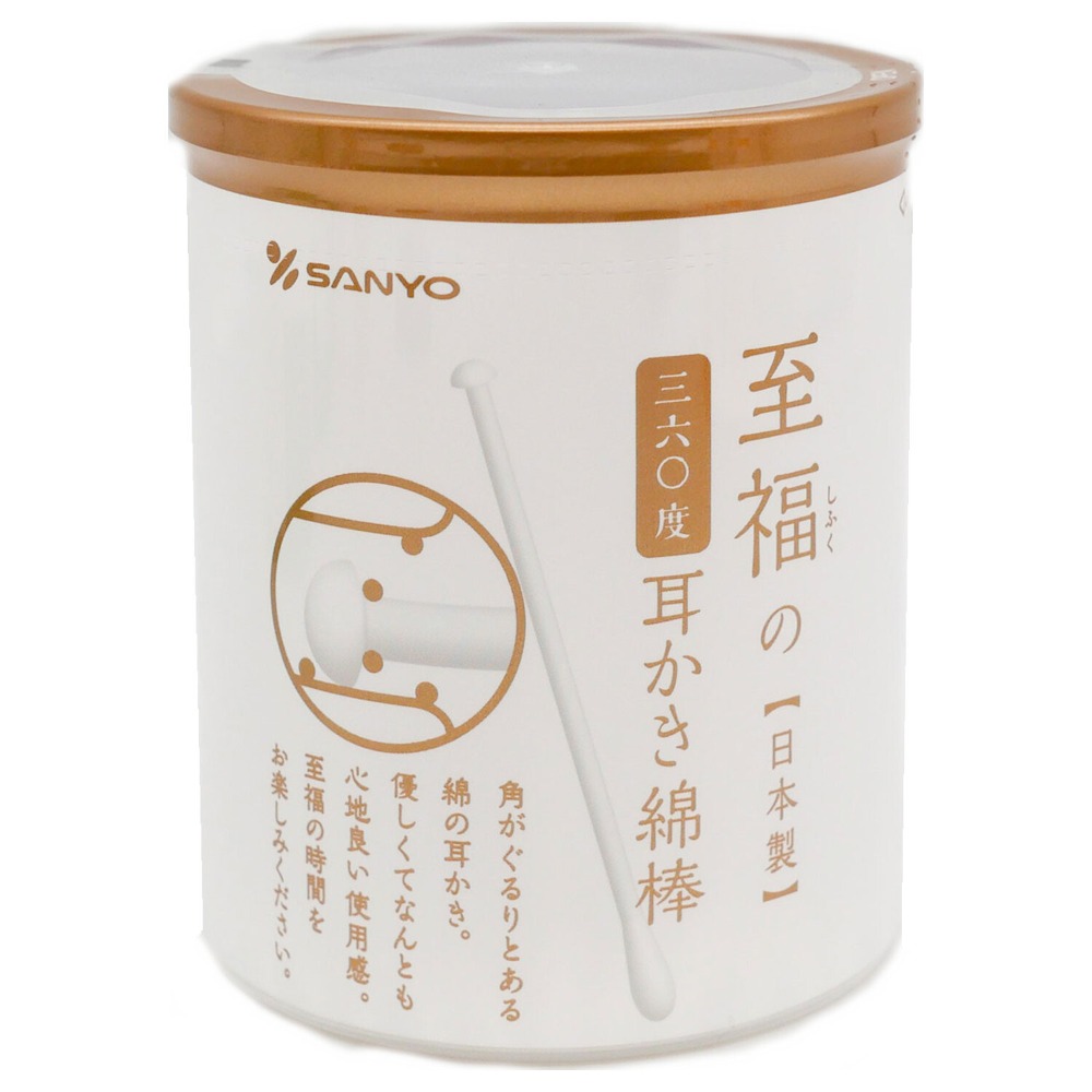 日本 SANYO 山洋 360度 耳扒 紙軸 棉花棒 100支入盒裝 /  20支入袋裝-規格圖9