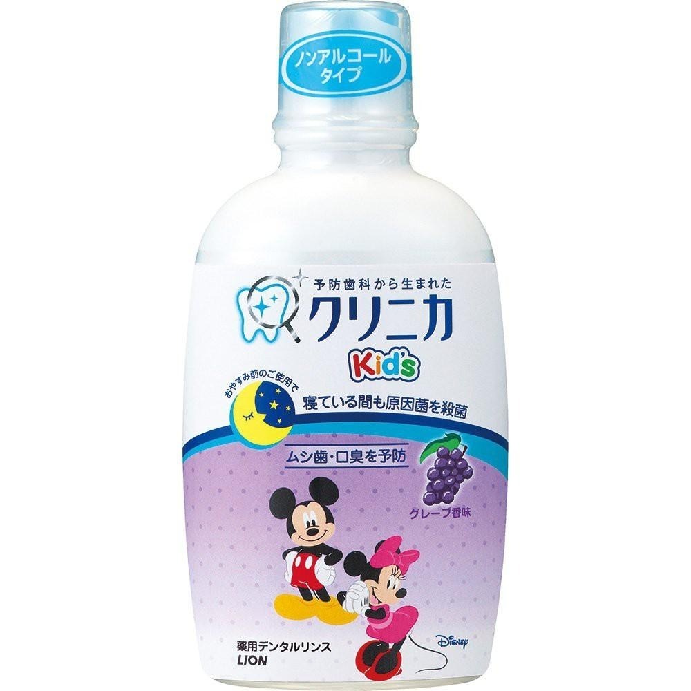 日本  LION 獅王 / Mondahmin 史努比 米奇&米妮 兒童 Kids 漱口水 250ml（草莓/葡萄）-細節圖3