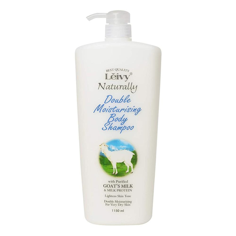 超值重量瓶 冬天乾燥肌嚴選 Leivy GM Gold 山羊奶 保濕 洗髮&沐浴乳兩用 1150ml-細節圖4