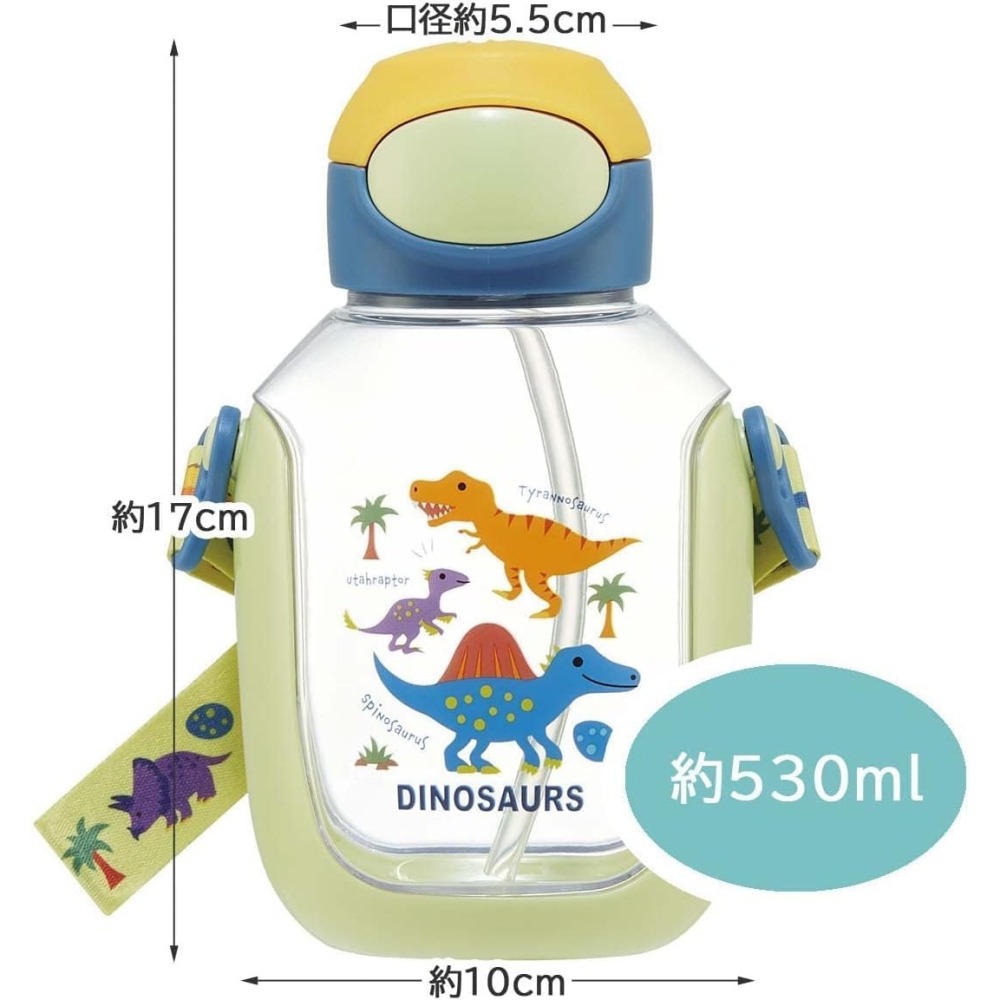 日本SKATER  兒童吸管透明冷水壺 530ml 多款任選 兒童 直飲式 彈跳式 透明 冷水壺-細節圖3