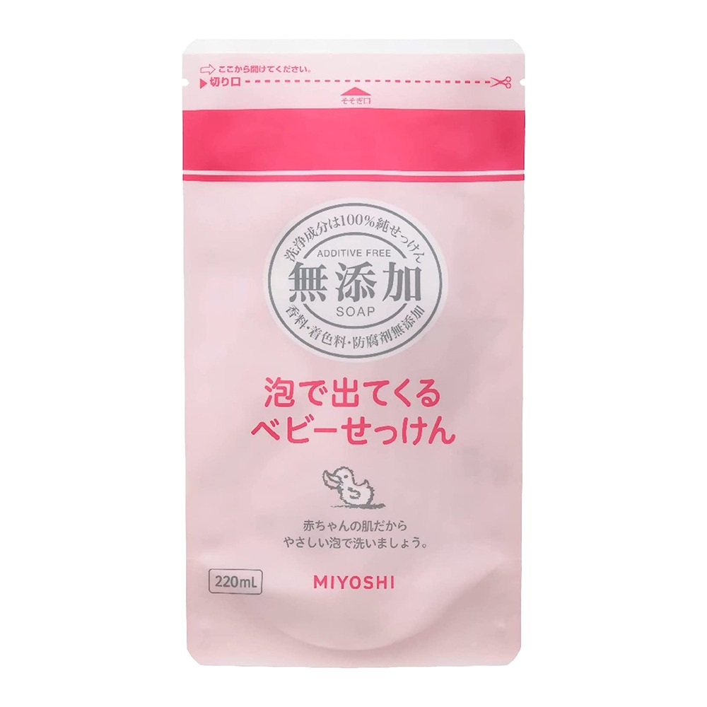 日本 MiYOSHi 無添加 嬰幼兒 泡沫沐浴乳 本體250ml / 補充220ml-規格圖9