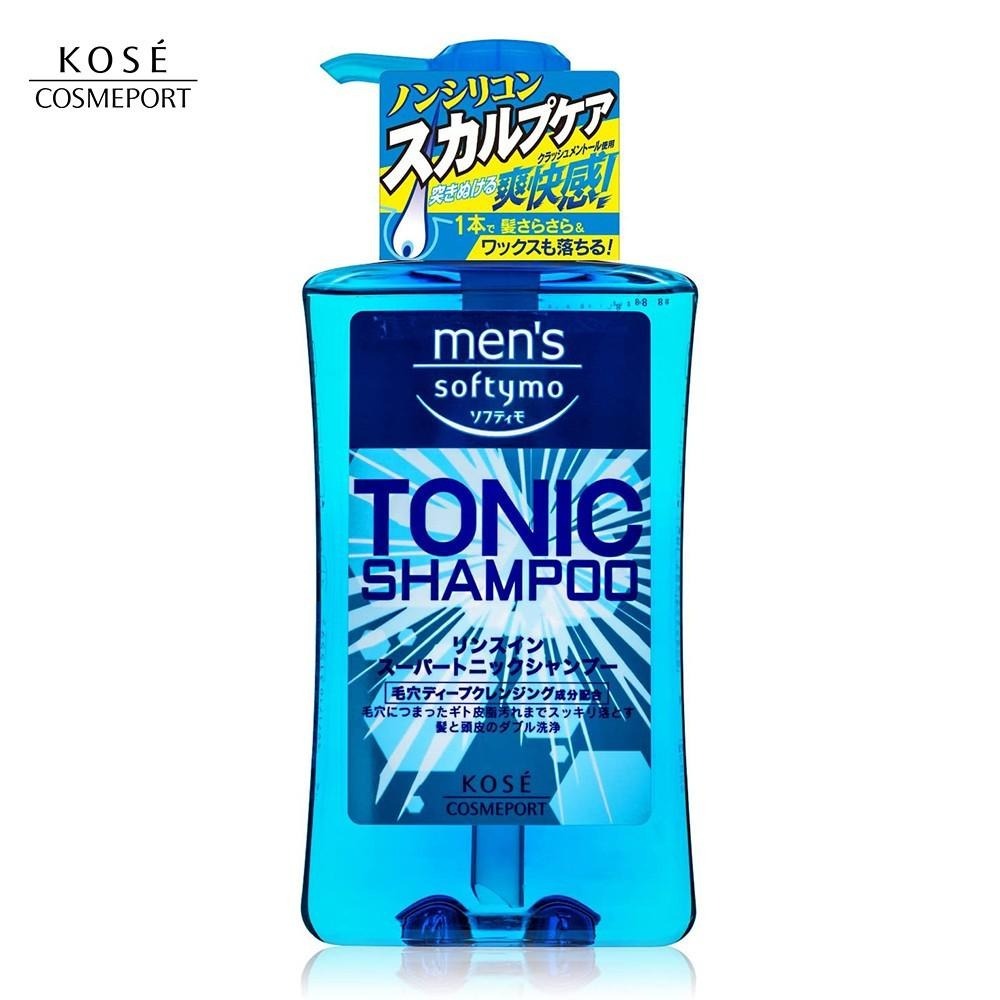 日本 KOSE 高絲 Softymo 男士洗髮精 超涼爽快 炭 洗髮精 沐浴乳 550ml-細節圖5