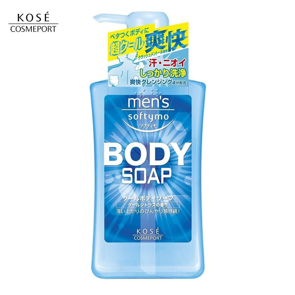日本 KOSE 高絲 Softymo 男士洗髮精 超涼爽快 炭 洗髮精 沐浴乳 550ml-細節圖6