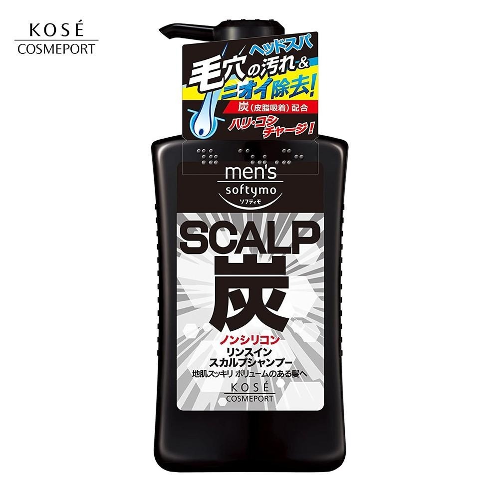 日本 KOSE 高絲 Softymo 男士洗髮精 超涼爽快 炭 洗髮精 沐浴乳 550ml-細節圖8