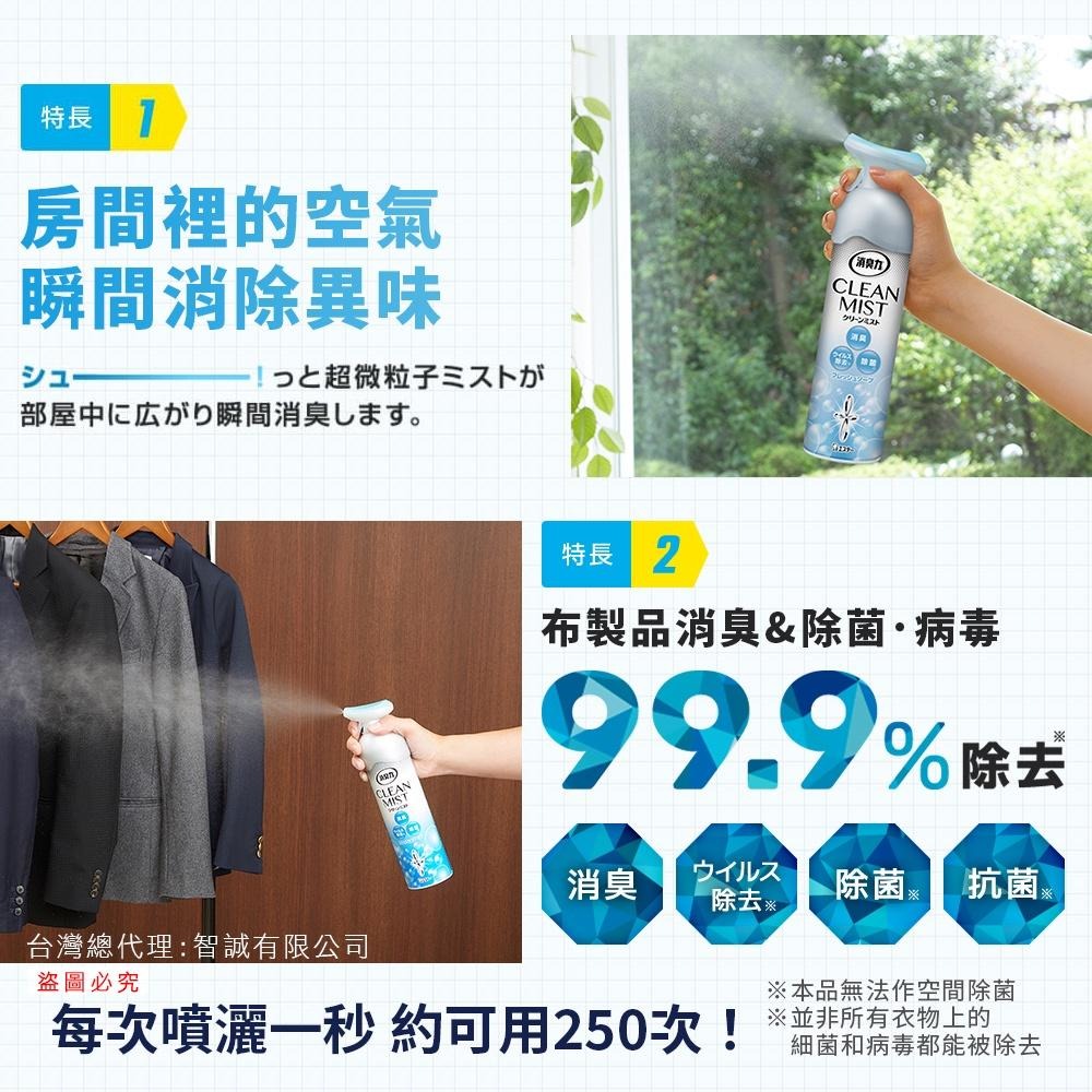 日本ST雞仔牌 消臭力 潔淨消臭除菌噴劑 布製品 消臭 多用 噴霧 280ml 3款任選-細節圖5