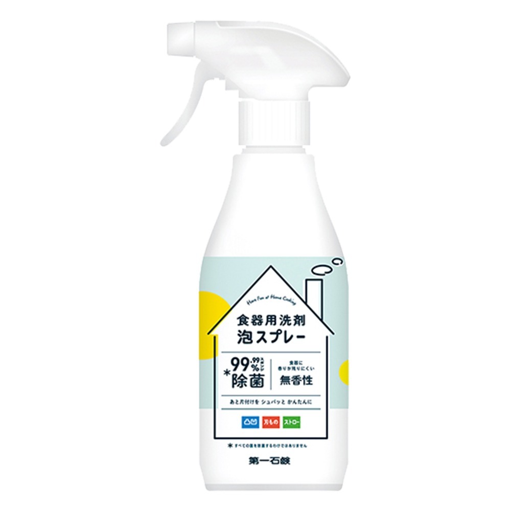 日本 DAIICHI 第一石鹼 廚房清潔 抑菌洗碗噴霧泡 300ml-規格圖3