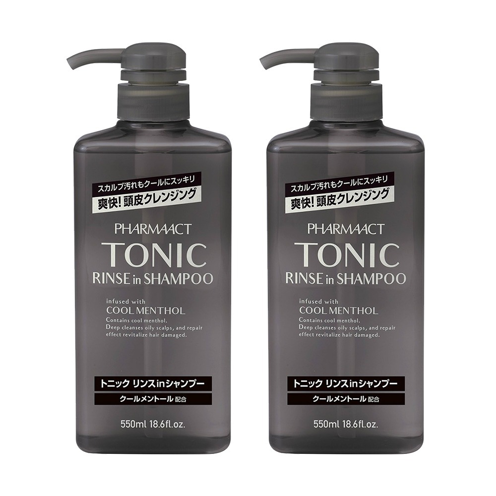 日本 KUMANO 熊野油脂 TONIC 清涼 二合一雙效 洗髮精／沐浴乳 600ml 兩件組-規格圖1