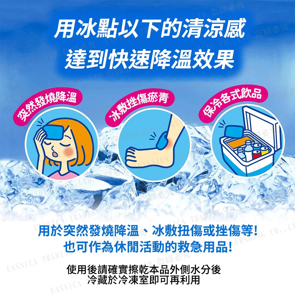 日本 紀陽 速攻冷卻 保冷劑 5入組 可重複使用-細節圖2