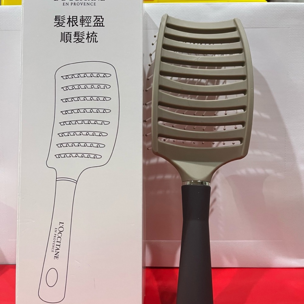 L＇OCCITANE歐舒丹 洗髮按摩梳 髮根輕盈順髮梳 梳子 全新-規格圖8