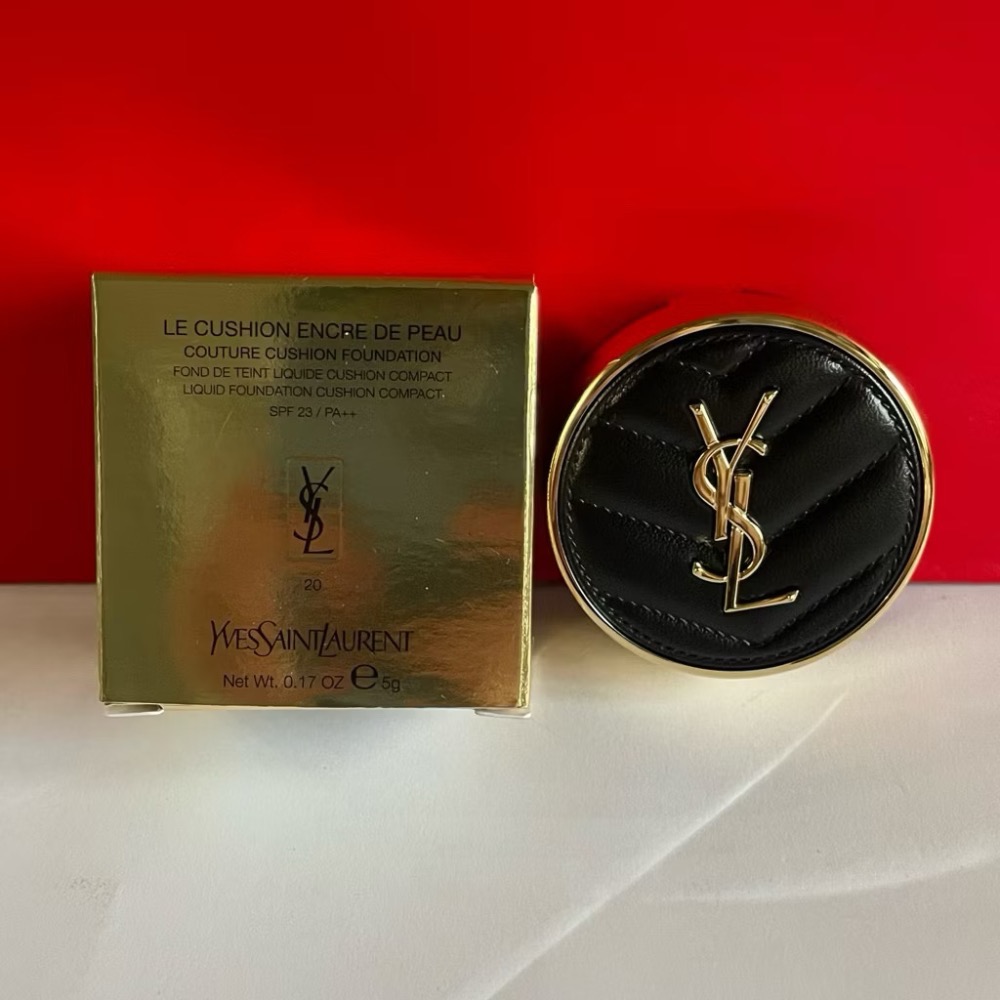 聖羅蘭 ysl 恆久完美霧光氣墊粉餅 迷你黑氣墊 #20 5g 奢華緞面唇膏 N5精巧版 迷你唇膏 1.3g 全新-規格圖8