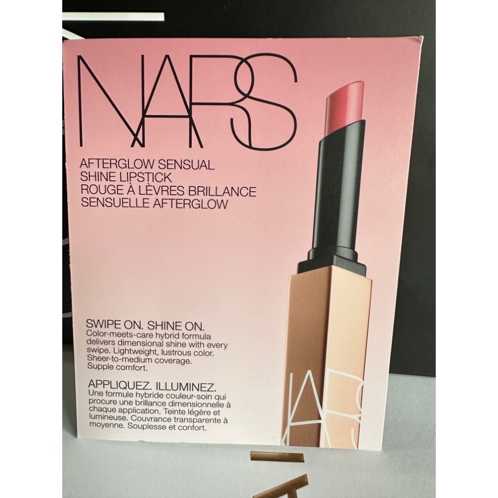 Nars 控場粉底 小光瓶 激情過後水唇膏 嫩唇膏 高調炫色眼頰棒 炫色腮紅 體驗卡 小樣 試色卡-細節圖4