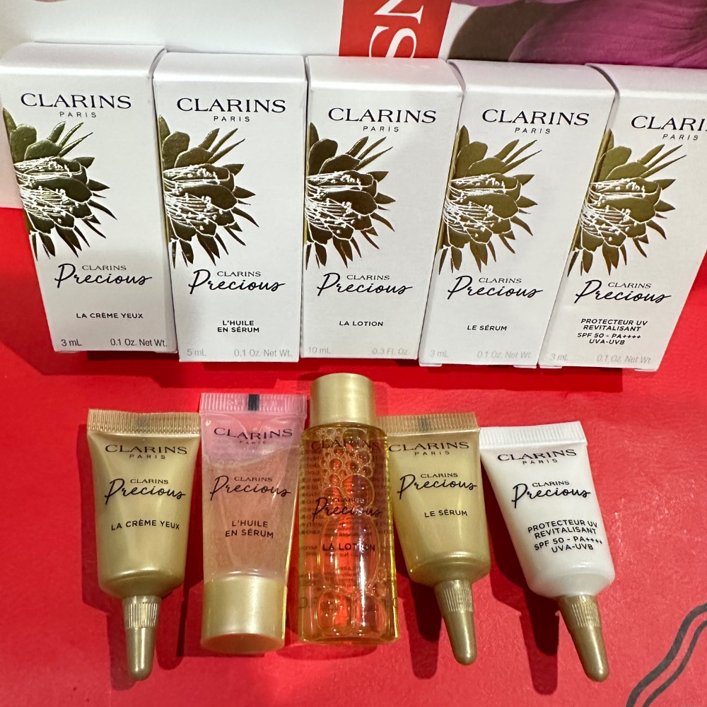 克蘭詩 CLARINS 至臻凝時防護隔離霜 月神花眼霜 修護精華 月神花精華水 修護微導精萃 全新 3ml 5ml-細節圖2