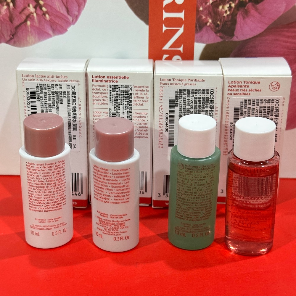 克蘭詩 Clarins 氧氣亮白淡斑精華水  氧氣亮白前導水精華 清爽 潤澤 純淨化妝水 舒緩 淨化 10ml 小樣-細節圖2