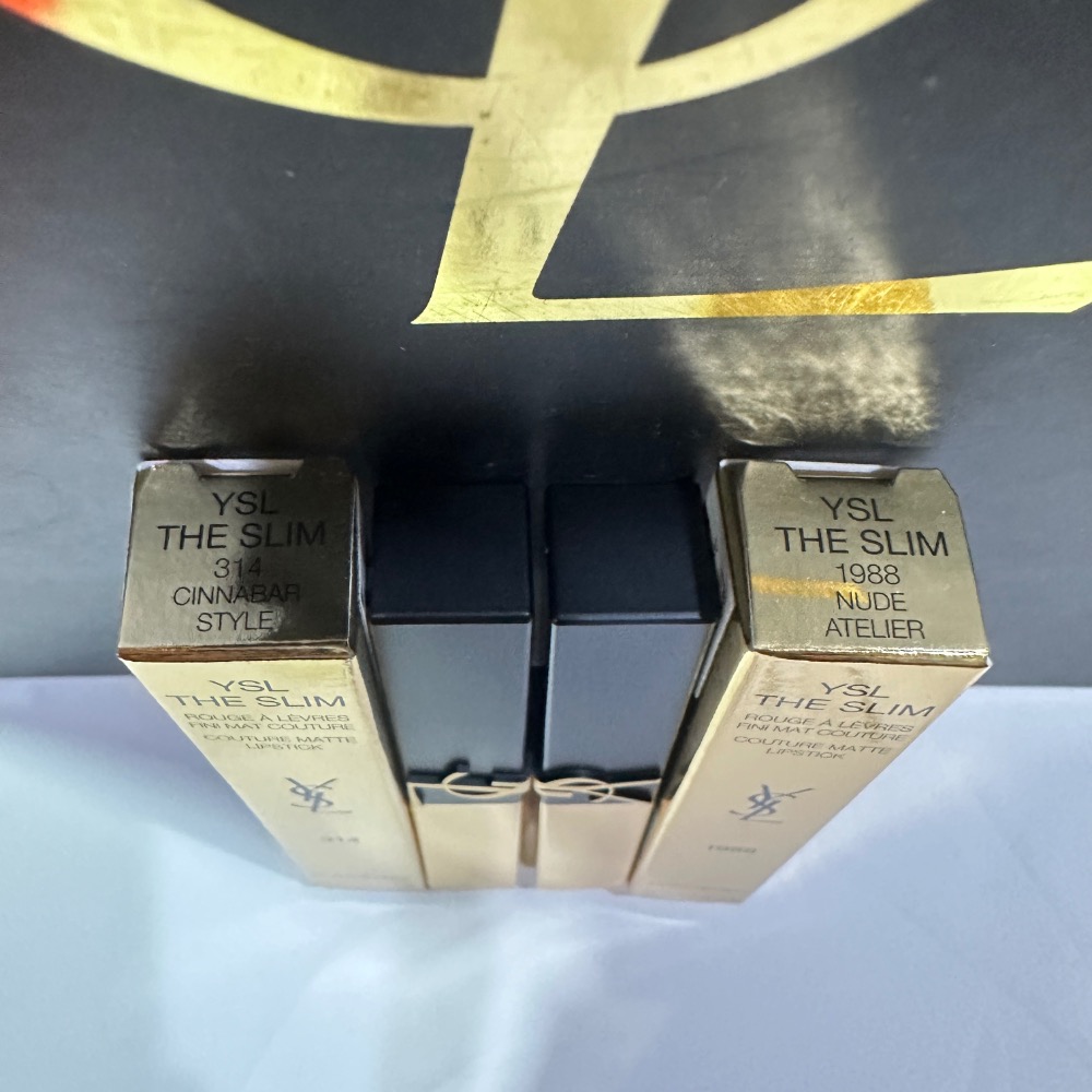 YSL 奢華煙管柔霧唇膏 小金條 314 1988 YSL 奢華緞面絲絨唇膏 聖羅蘭 口紅 全新-細節圖2