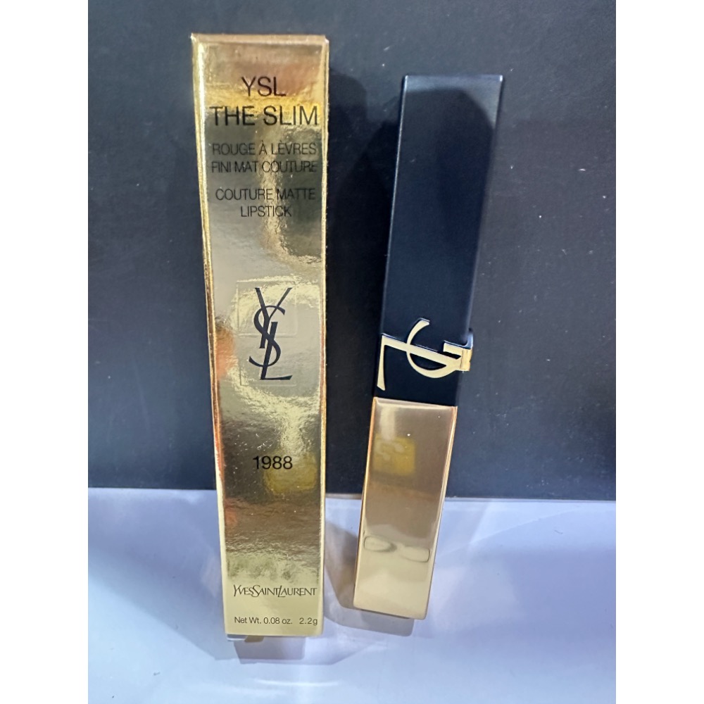 YSL 奢華煙管柔霧唇膏 小金條 314 1988 YSL 奢華緞面絲絨唇膏 聖羅蘭 口紅 全新-規格圖7