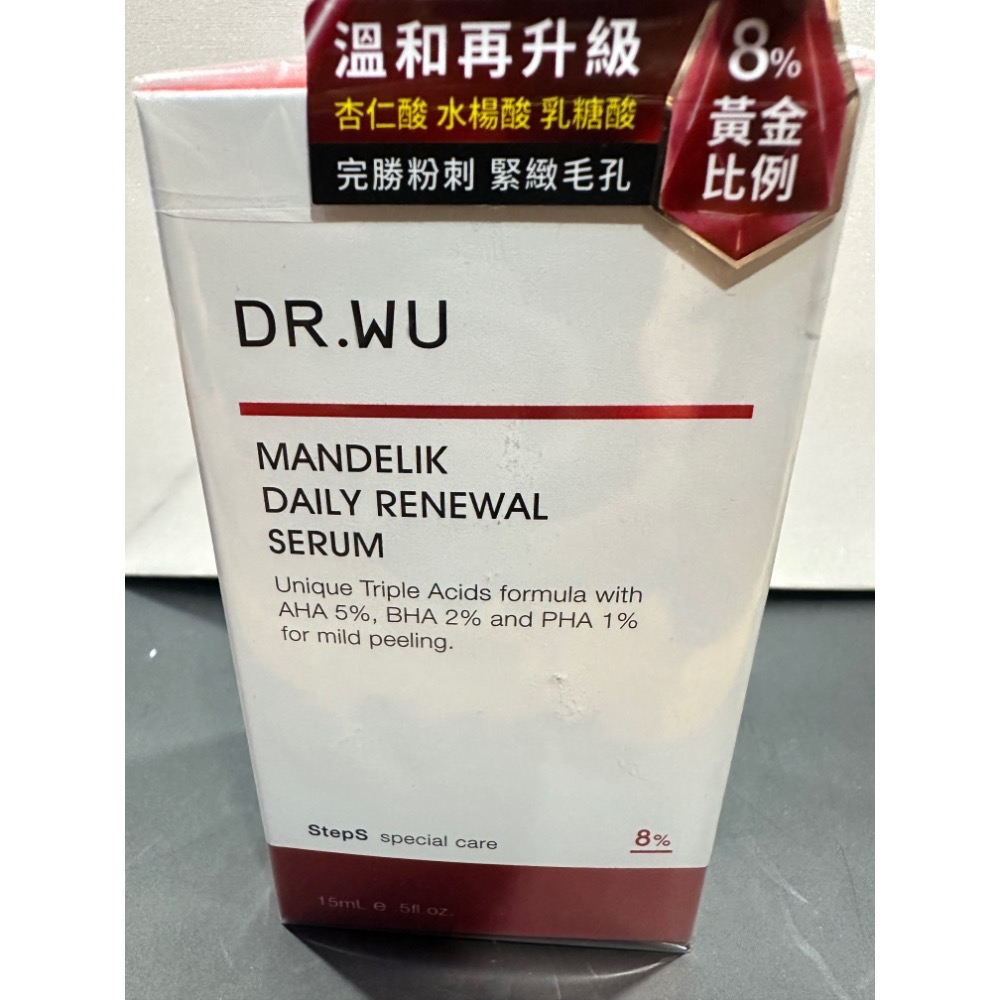 DR.WU 杏仁酸溫和煥膚精華8% 15mL Dr.Hsieh 達特醫 LabSmart1.8%維生素C醣苷精華30ml-細節圖2