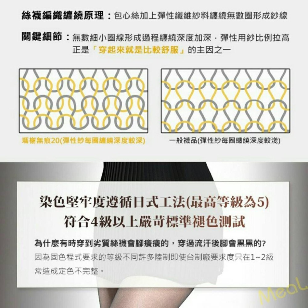 瑪榭無痕20 全透膚 無痕 防爆線 無痕絲襪 透膚絲襪 加長絲襪 黑色絲襪 耐勾絲襪-細節圖4