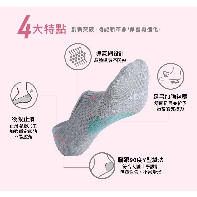 【台灣現貨】足弓加強運動隱形襪 MIT台灣製 男襪/女襪/隱形襪/棉襪/船型襪-細節圖5