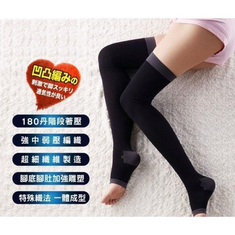 瑪榭 美腿睡眠襪 台灣製萊卡分段壓力襪 夜間舒緩久站美腿襪 大腿彈性襪-細節圖6